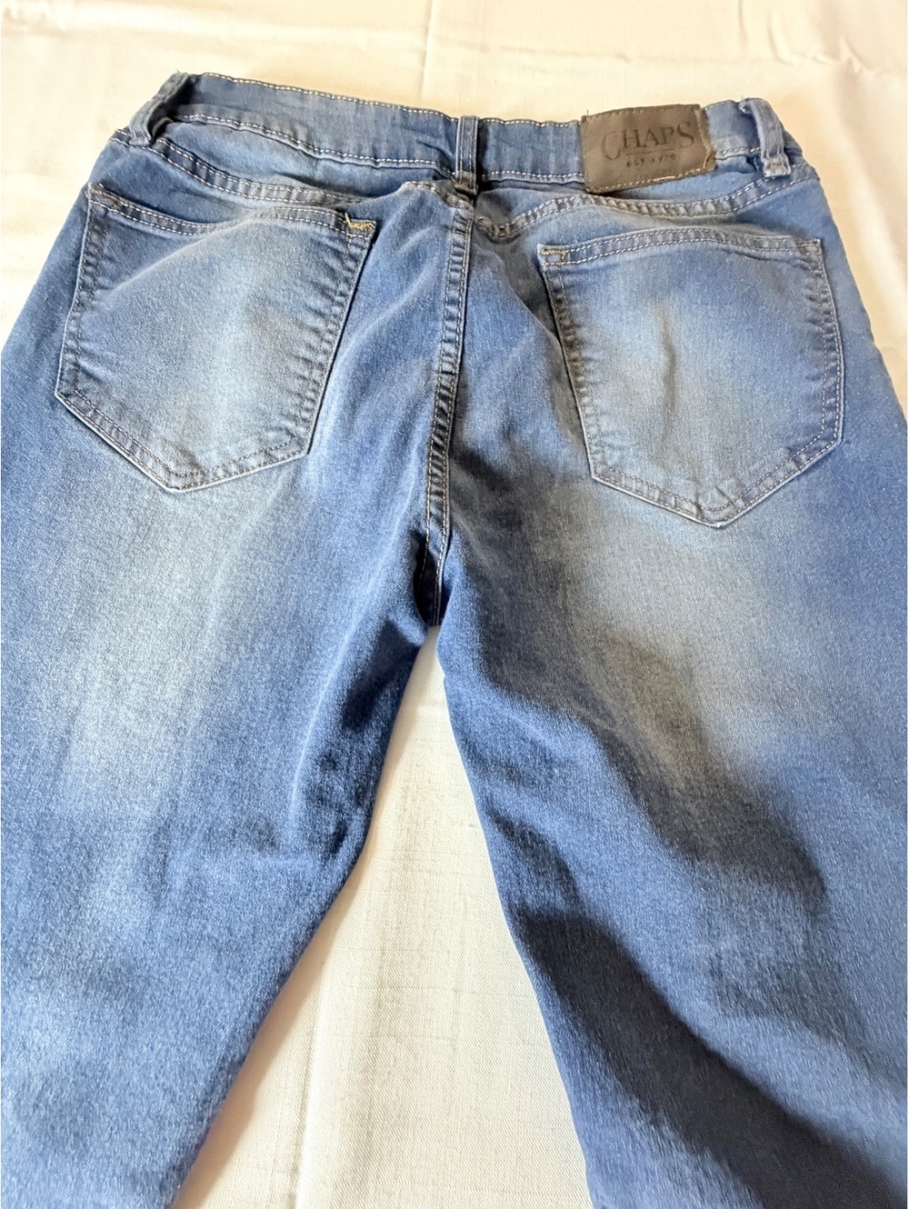 CHAPS Men's Skinny Jeans Size 32x30 Light Blue Denim Cotton Stretch